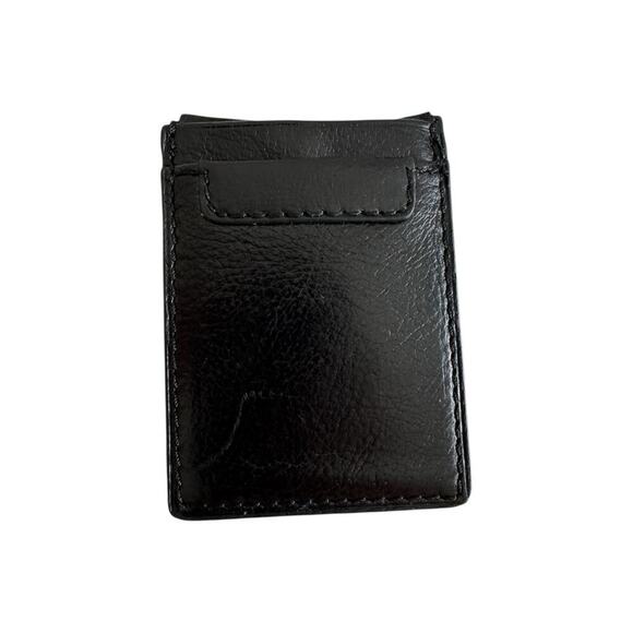 Patricia Nash Heritage Collection Men’s Black Leather Magnetic Money Clip Wallet - Picture 2 of 5